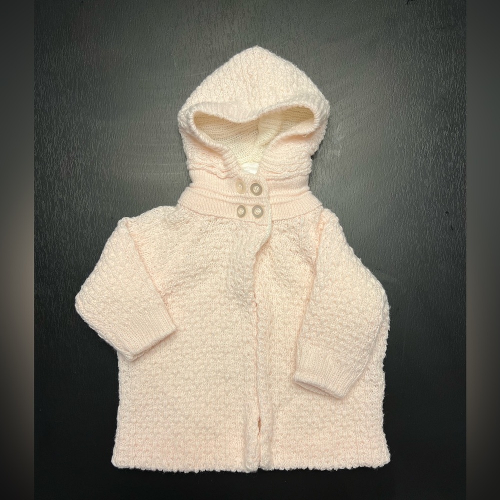 Shimmer Pink Hooded Sweater • Size 6-9m